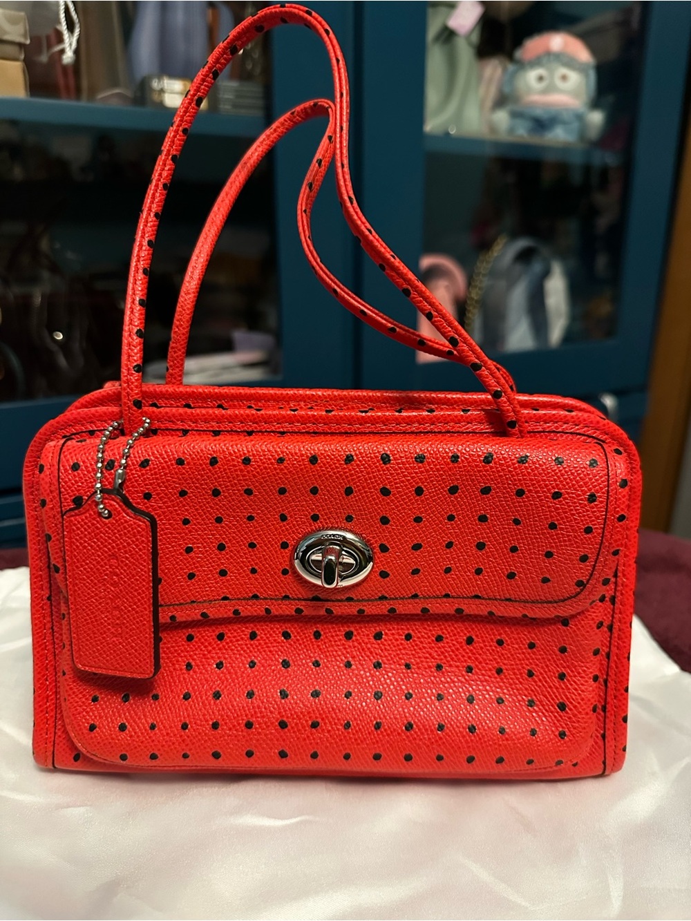 Coach Cady Crossbody Safari Reedition Red Bandit 2014 Handbag 34471 LIKE NEW